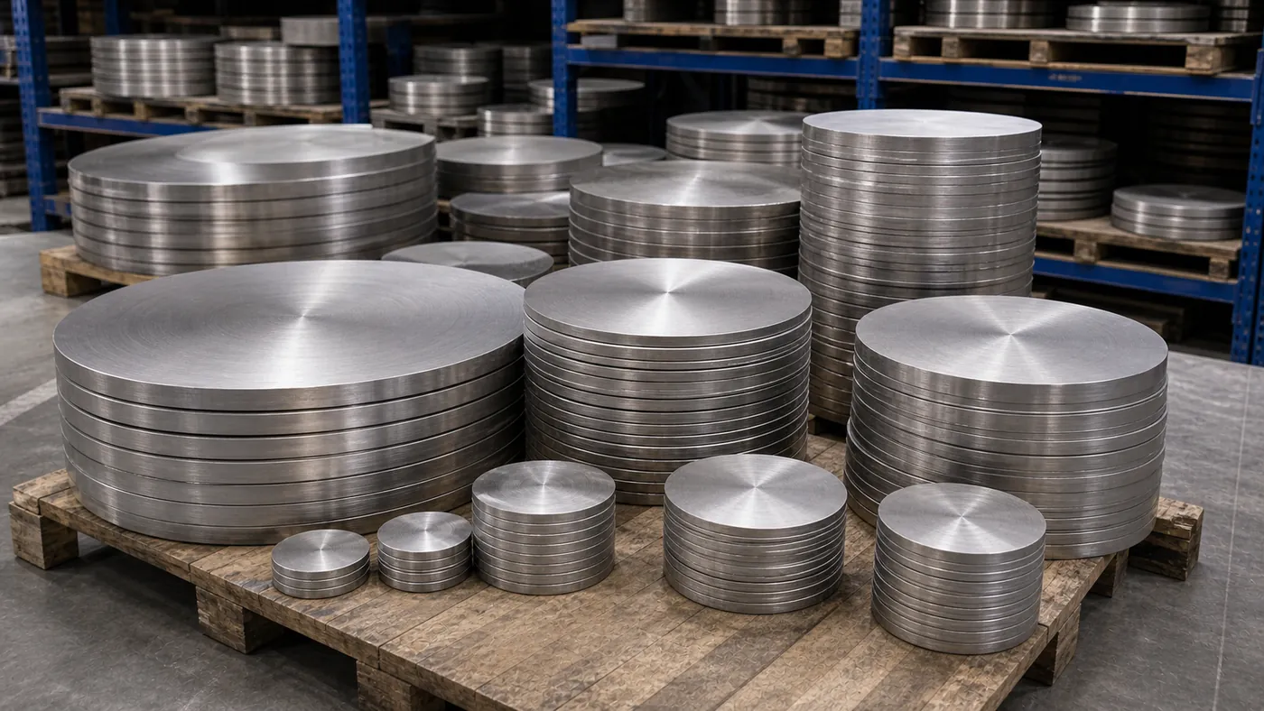 Stainless steel circles and round cut discs
