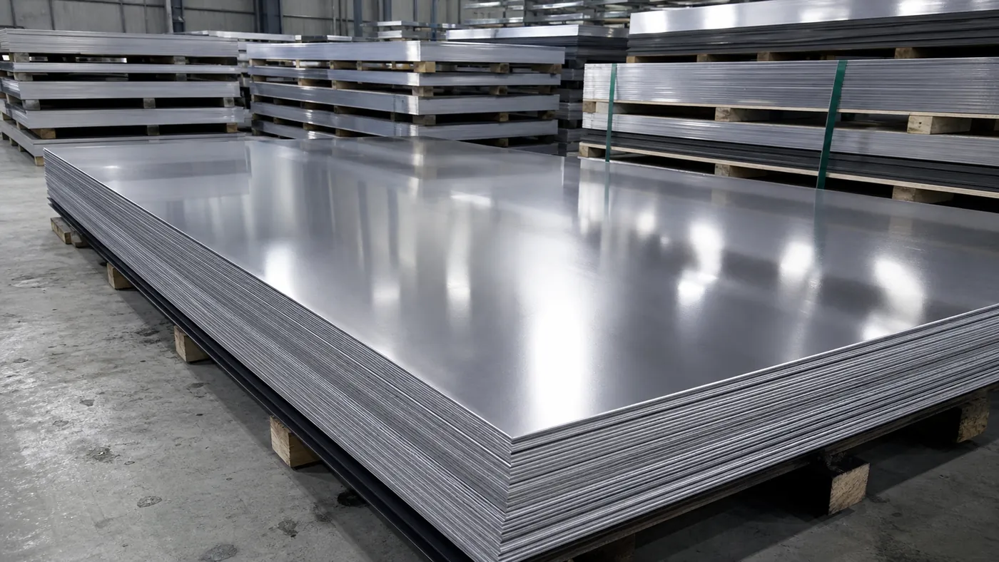 Stainless steel sheets in industrial finishes