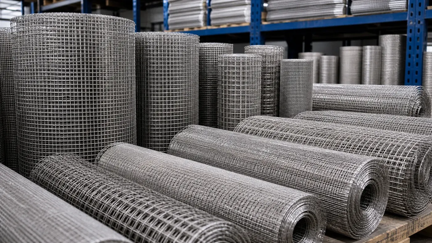 Stainless steel woven and welded wire mesh