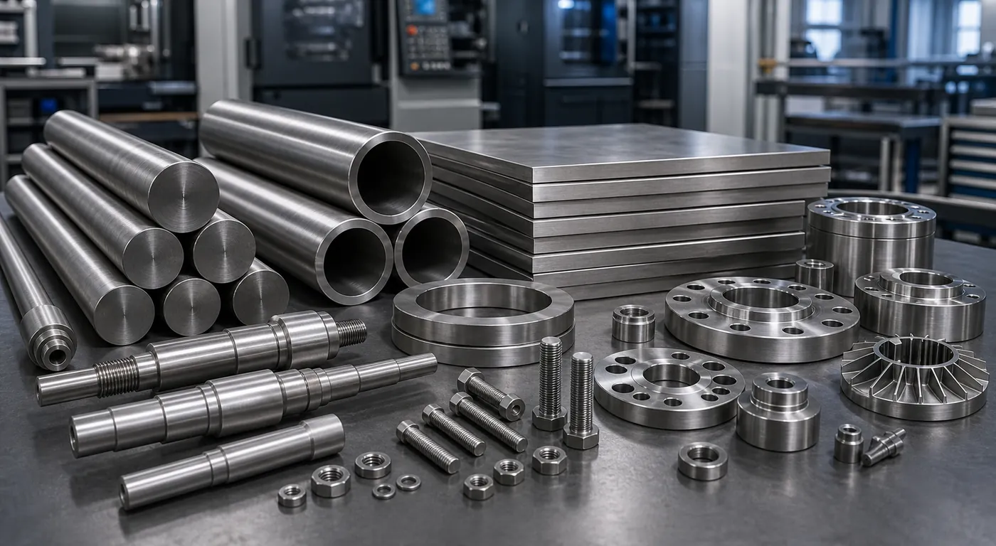 Inconel 718 nickel alloy bars plates tubes flanges fasteners and machined components