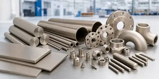 Monel 400 nickel copper alloy pipes bars plates flanges fittings fasteners and machined components