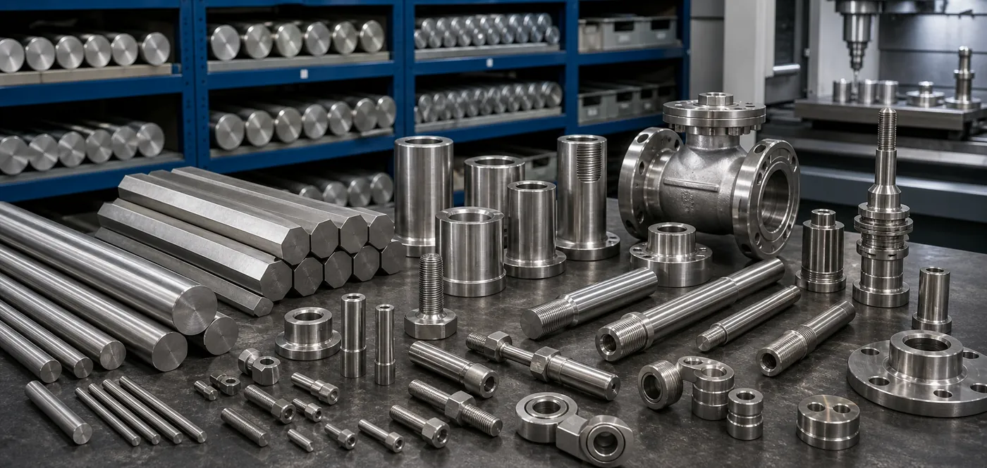 Nitronic 60 stainless steel bars shafts hex bars fasteners bushings and machined components