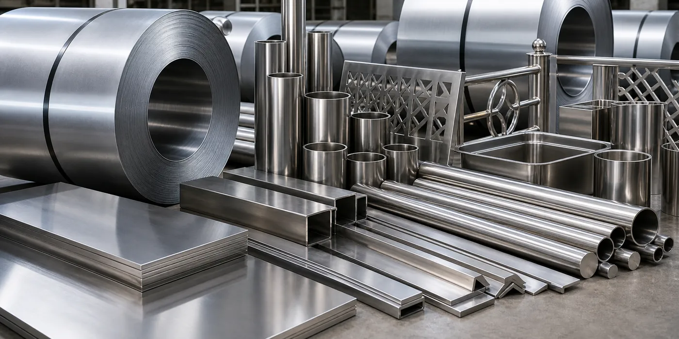 SS 201 stainless steel sheets coils strips tubes and decorative fabrication parts