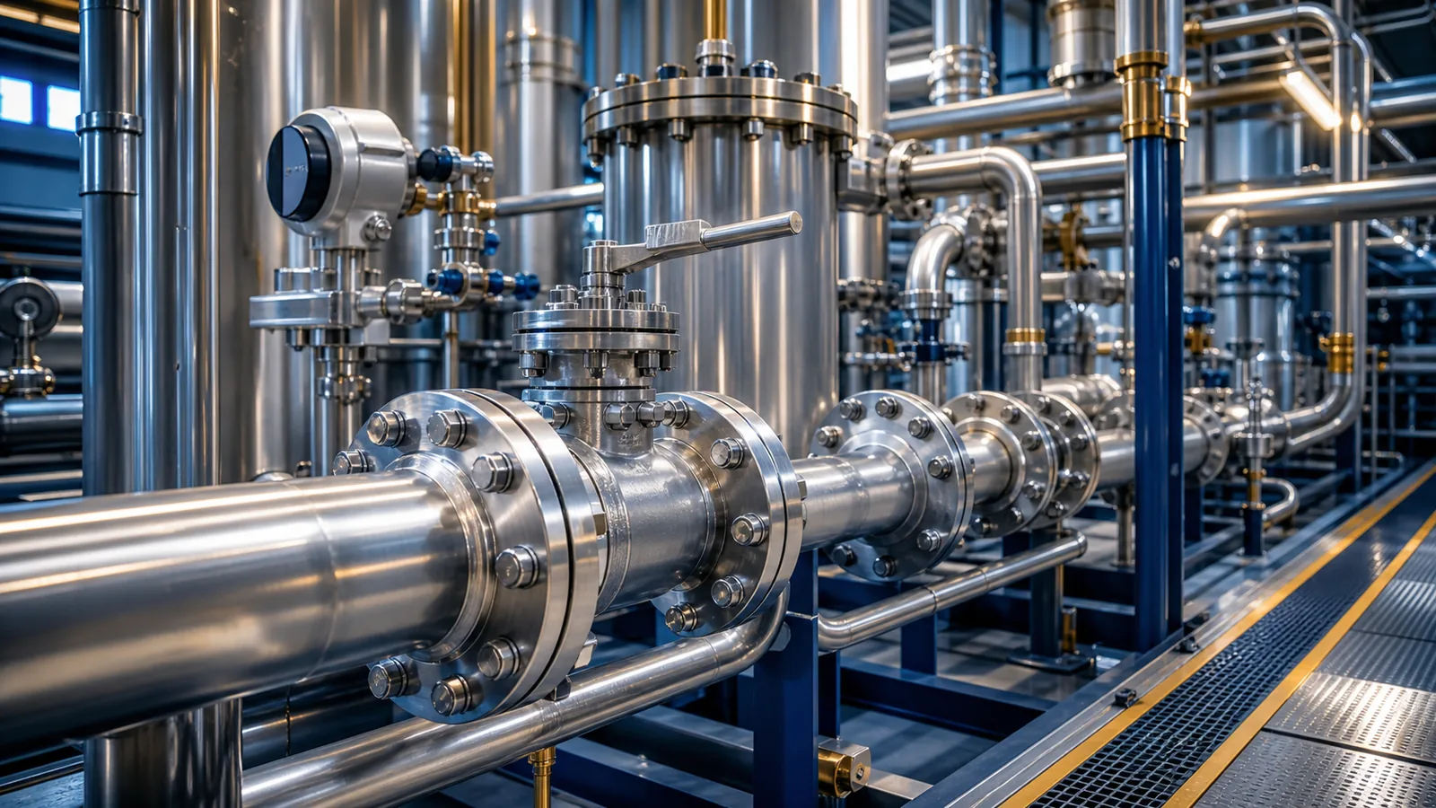 Industrial piping and process equipment for industries served