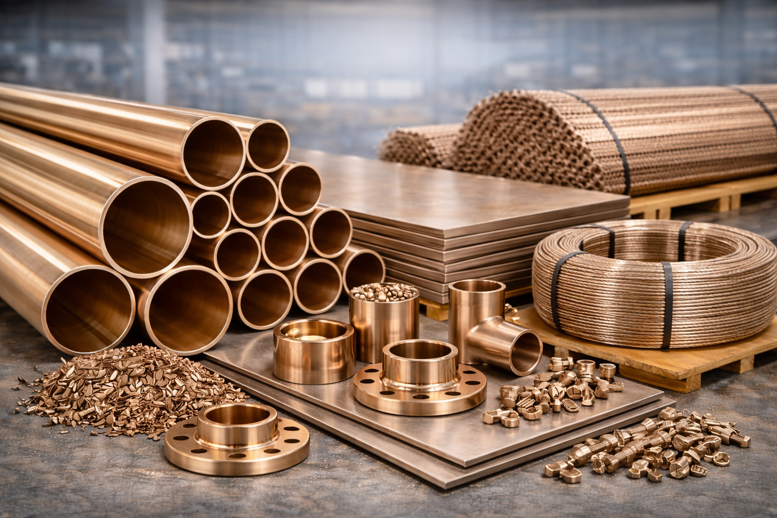 Phosphor bronze sheets, coils, rods and bars